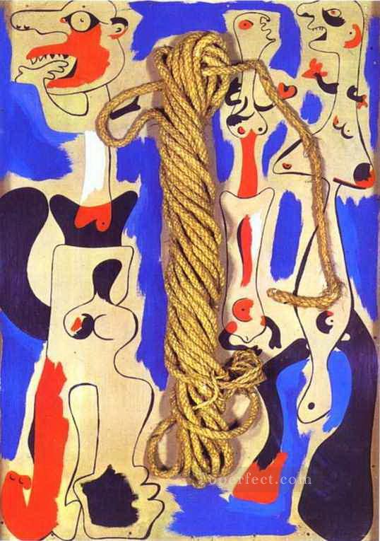 Rope and People I Dada Oil Paintings